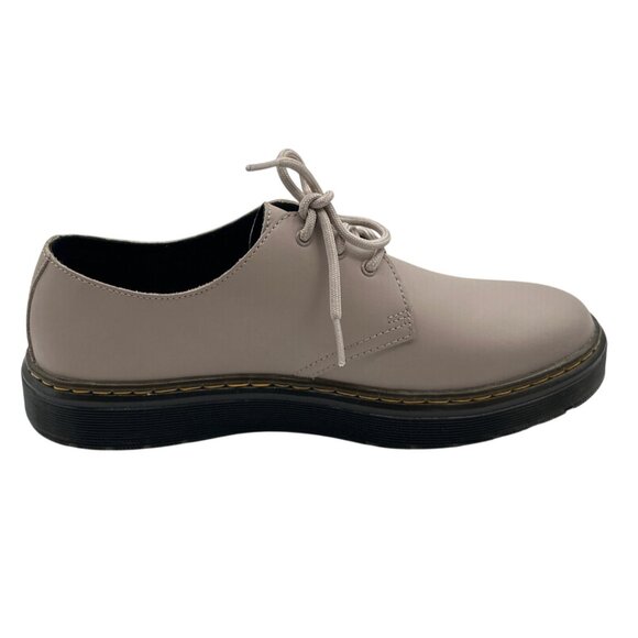 Dr. Martens Size M9 / W10 Beige Oxford Style Shoes Black Soles Yellow Stitching - Picture 7 of 9